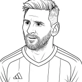 Futbol Efsanesi Lionel Messi boyama sayfası