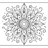 Karma Denge Mandala boyama sayfası