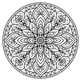 Yeni Pattern Mandala boyama sayfası
