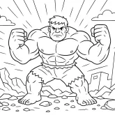 Yeşil Dev Hulk Çok Güçlü boyama sayfası