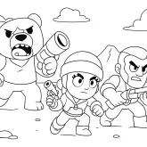 Brawl Stars Dağ Görevi boyama sayfası