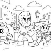 Brawl Stars Şehir Operasyonu boyama sayfası