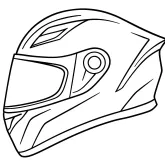 Havalı Motosiklet Kaskı boyama sayfası