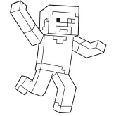 Dans Eden Minecraft Steve boyama sayfası