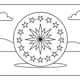 T.C. Cumhurbaşkanlığı Logosu boyama sayfası