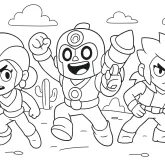 Brawl Stars Vahşi Batı boyama sayfası