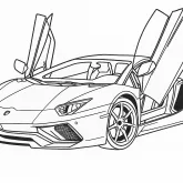 Lamborghini Aventador boyama sayfası