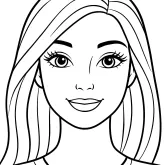 En Güzel Prenses Barbie boyama sayfası