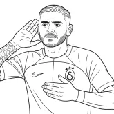 Mauro Icardi Gol Atıyor boyama sayfası