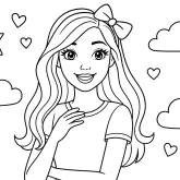 Barbie ile Tatlı Anlar boyama sayfası