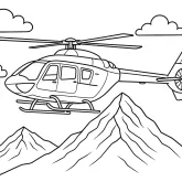 Heybetli Helikopter boyama sayfası