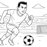 CR7 Futbol Maçı boyama sayfası