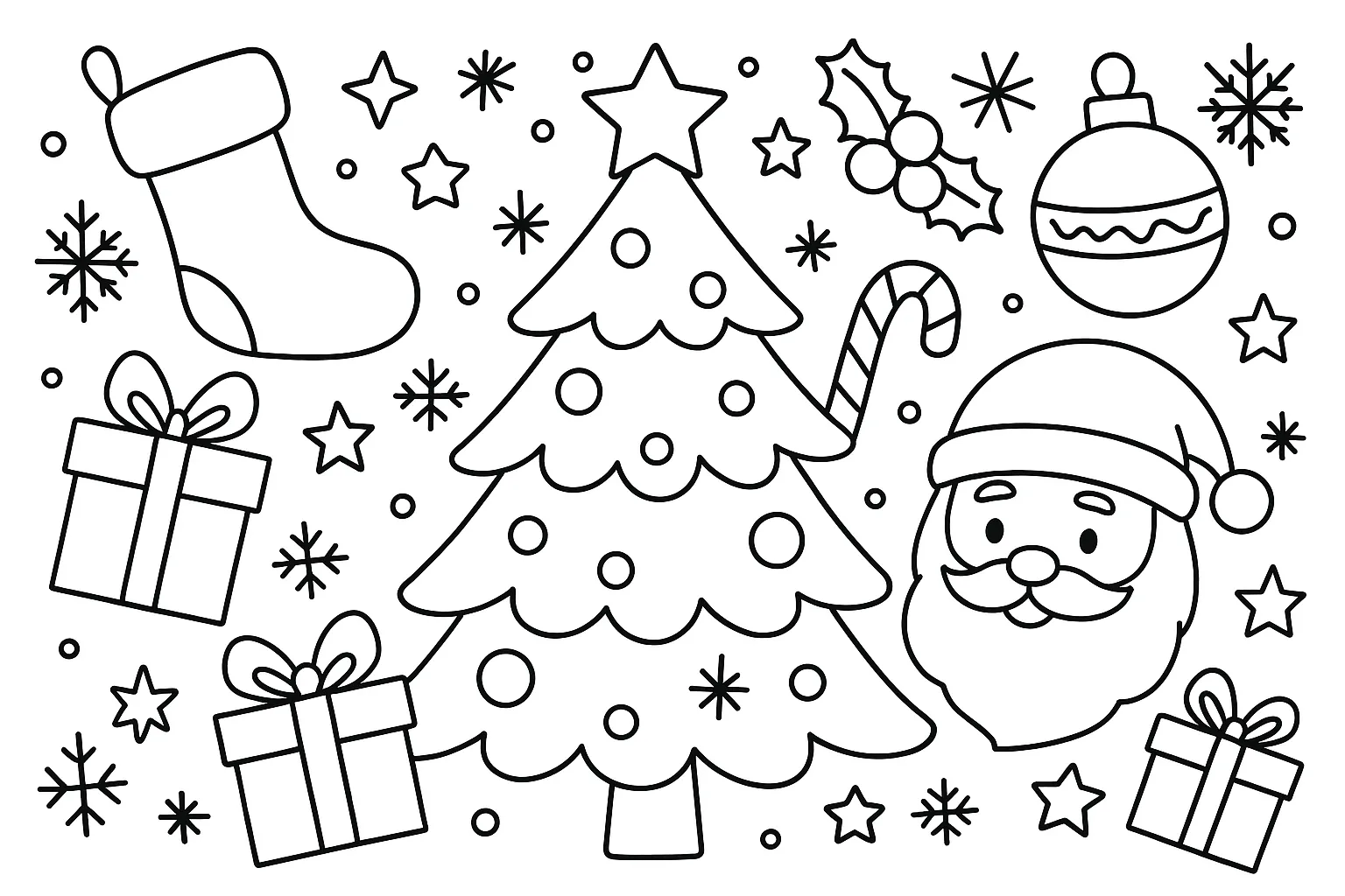 Yeni Yıl Etkinliği boyama sayfası