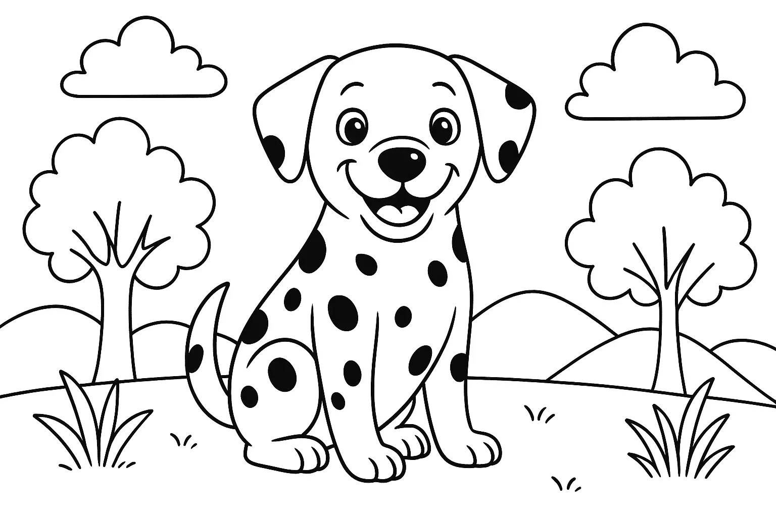 Dalmaçyalı Köpek boyama sayfası