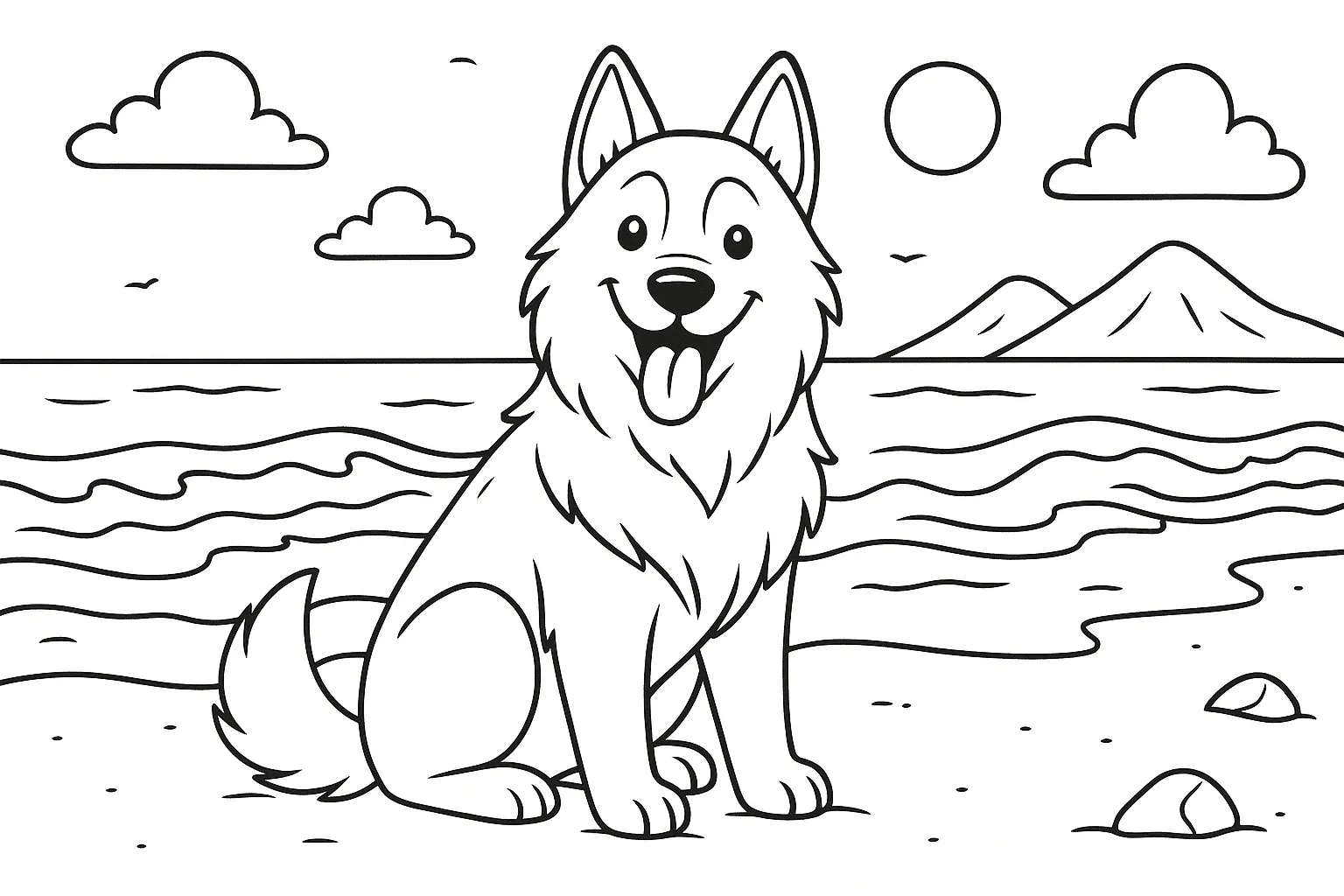 Husky Köpek boyama sayfası