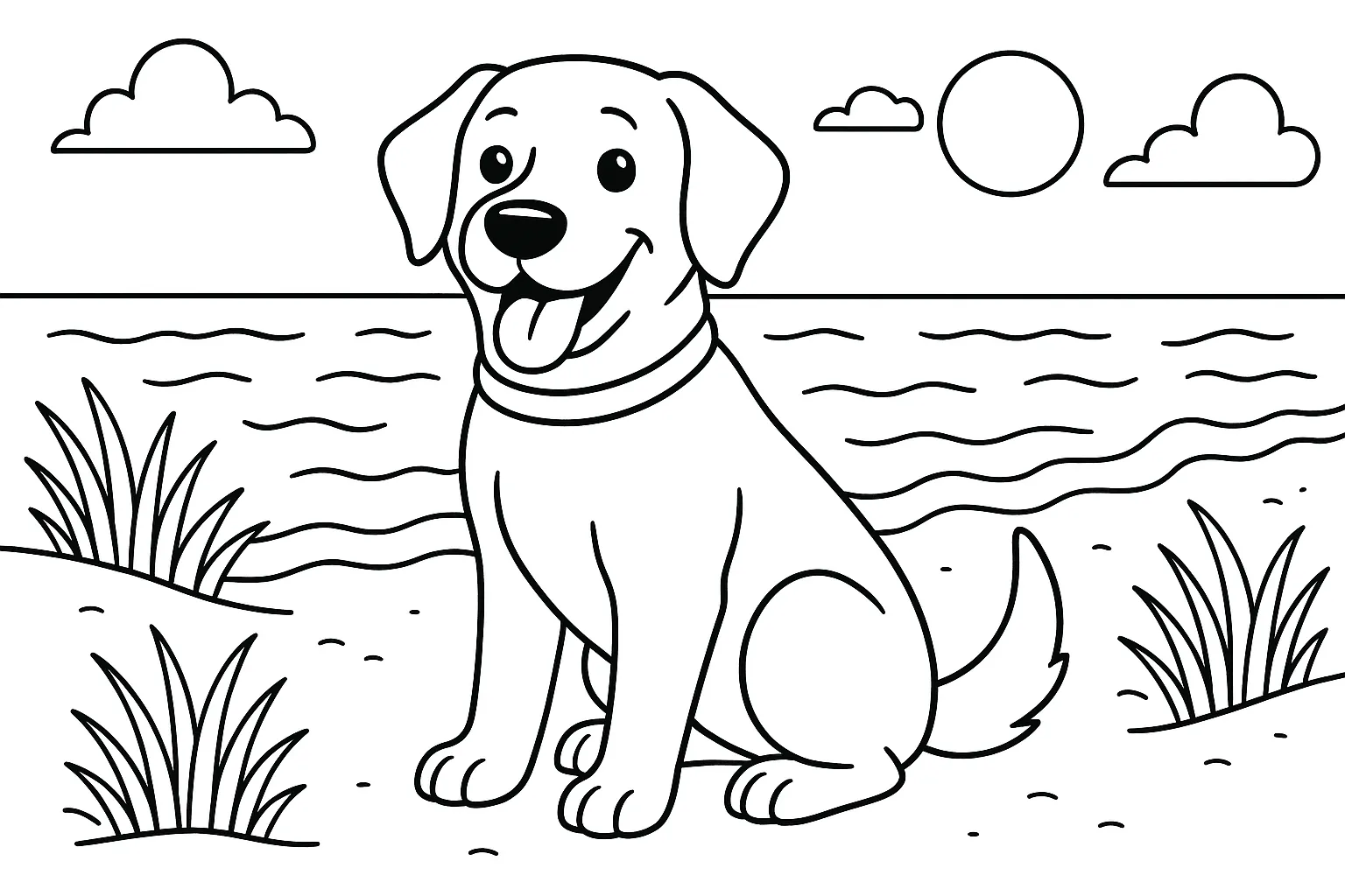 Labrador Retriever Köpek boyama sayfası