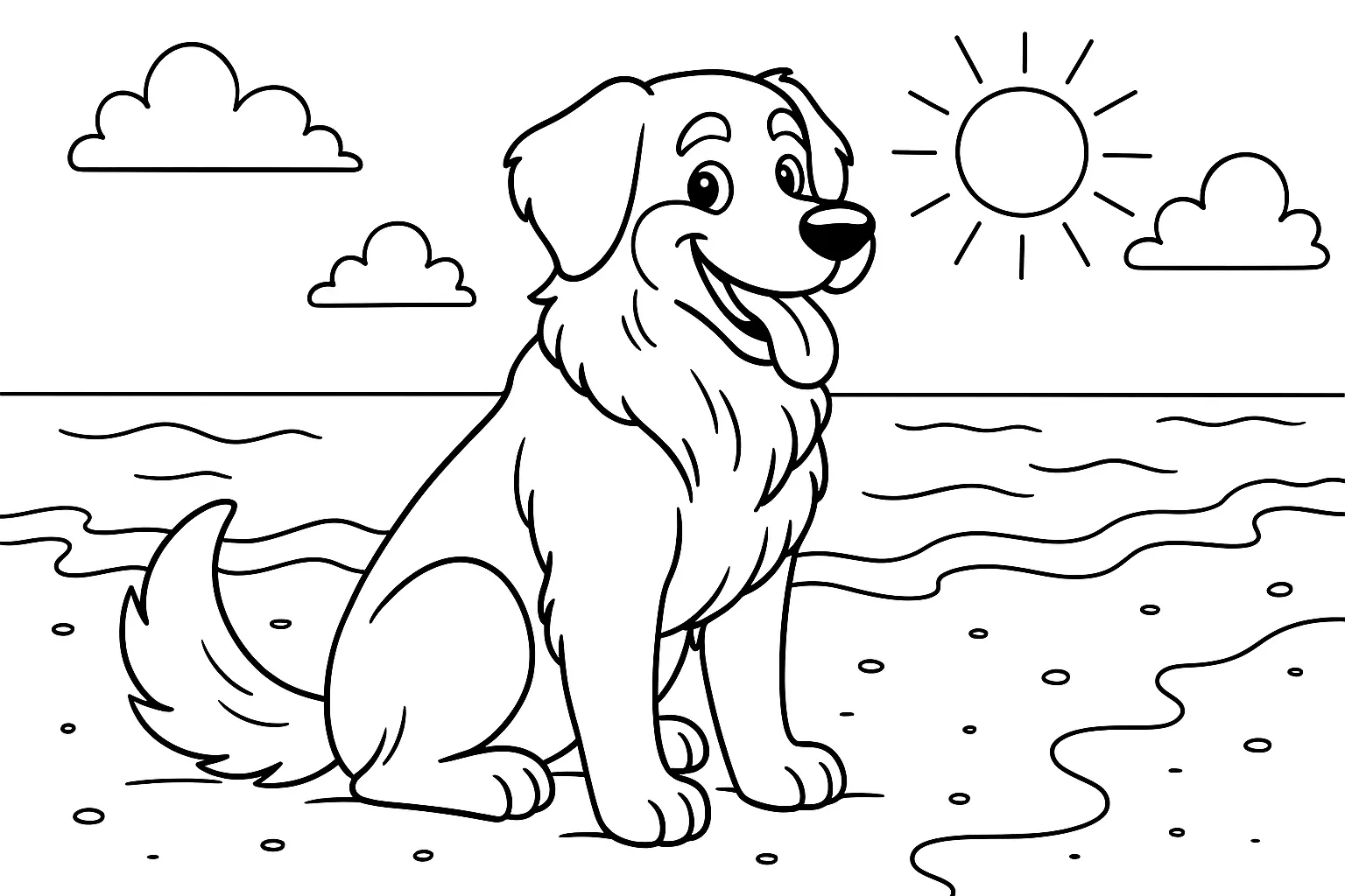 Bern Dağ Köpeği boyama sayfası