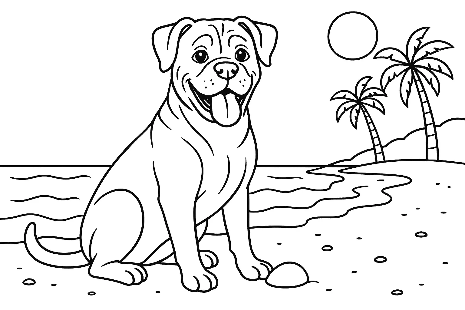 Boxer Köpek boyama sayfası