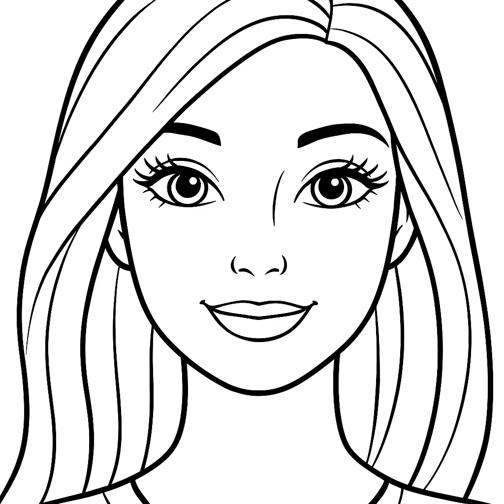 En Güzel Prenses Barbie boyama sayfası