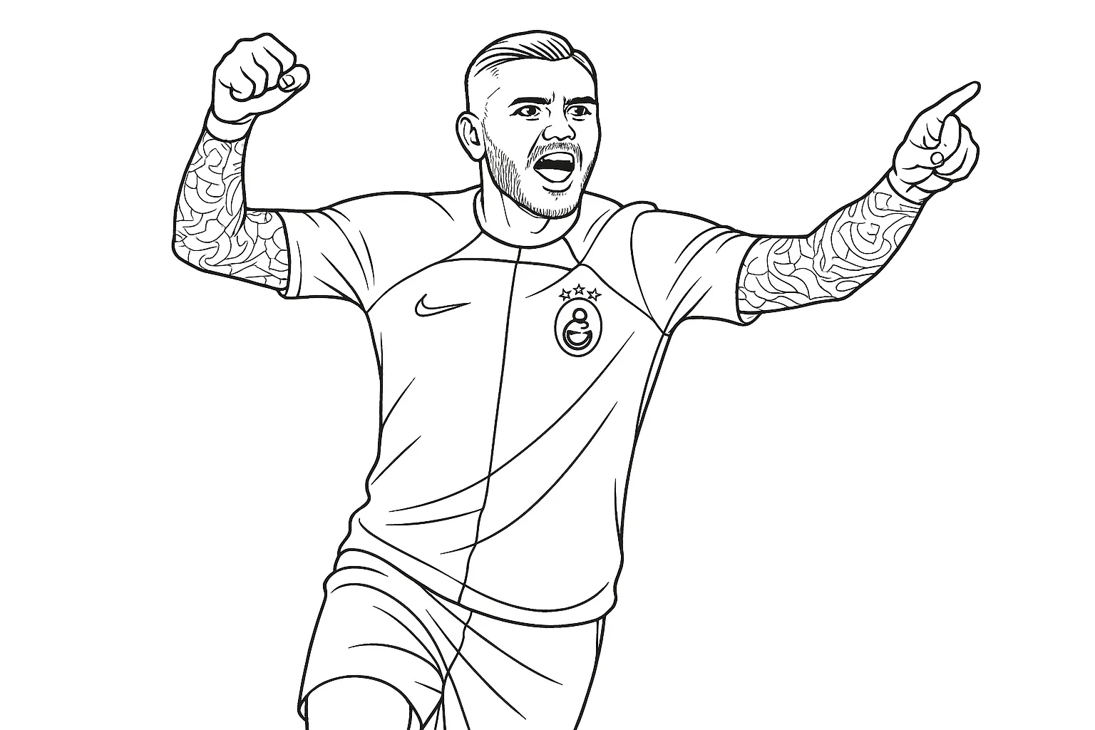Mauro Icardi Galatasaray boyama sayfası