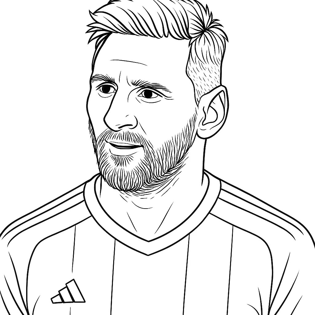 Futbol Efsanesi Lionel Messi boyama sayfası