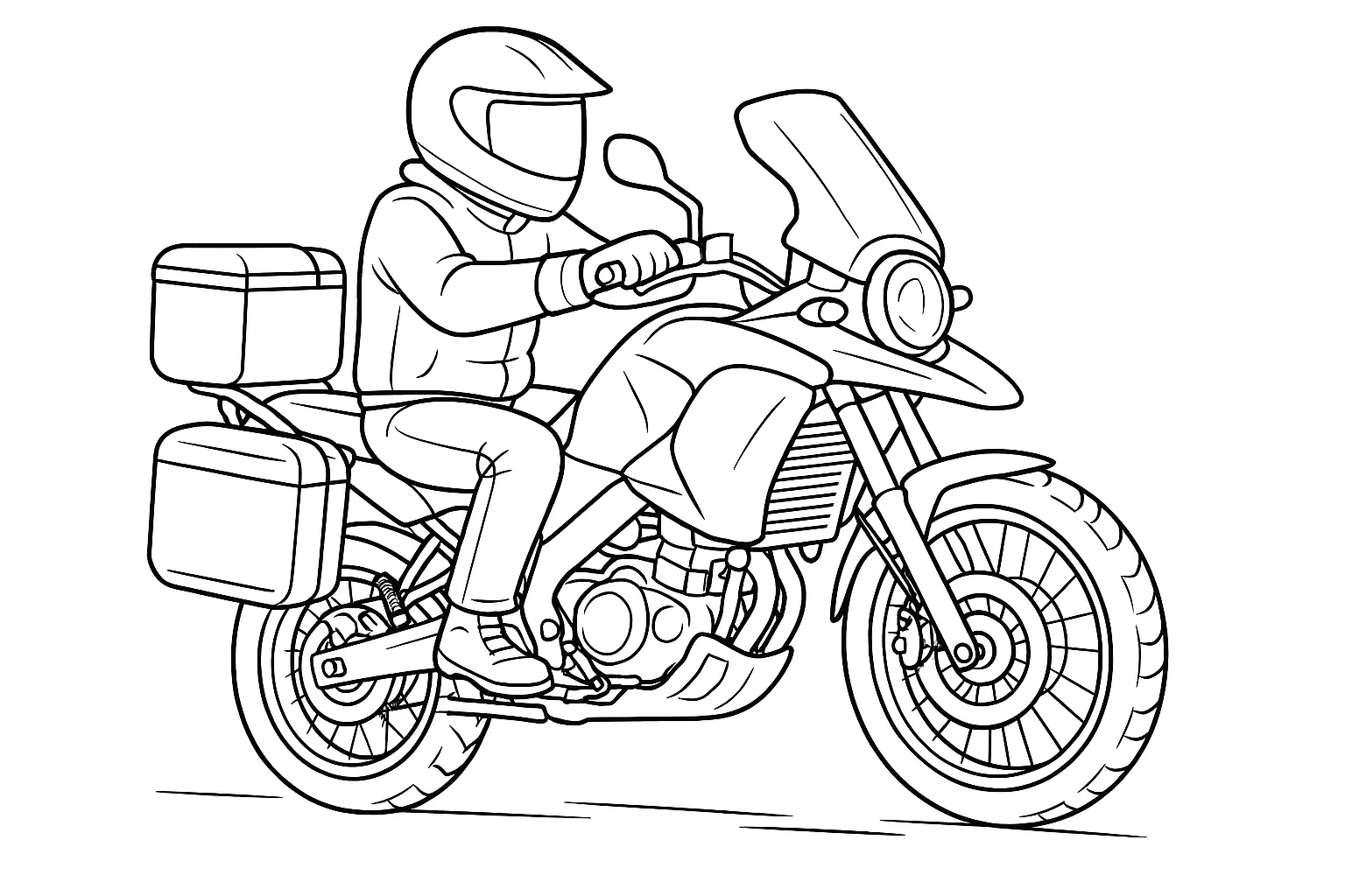 Motosiklet Macerası boyama sayfası