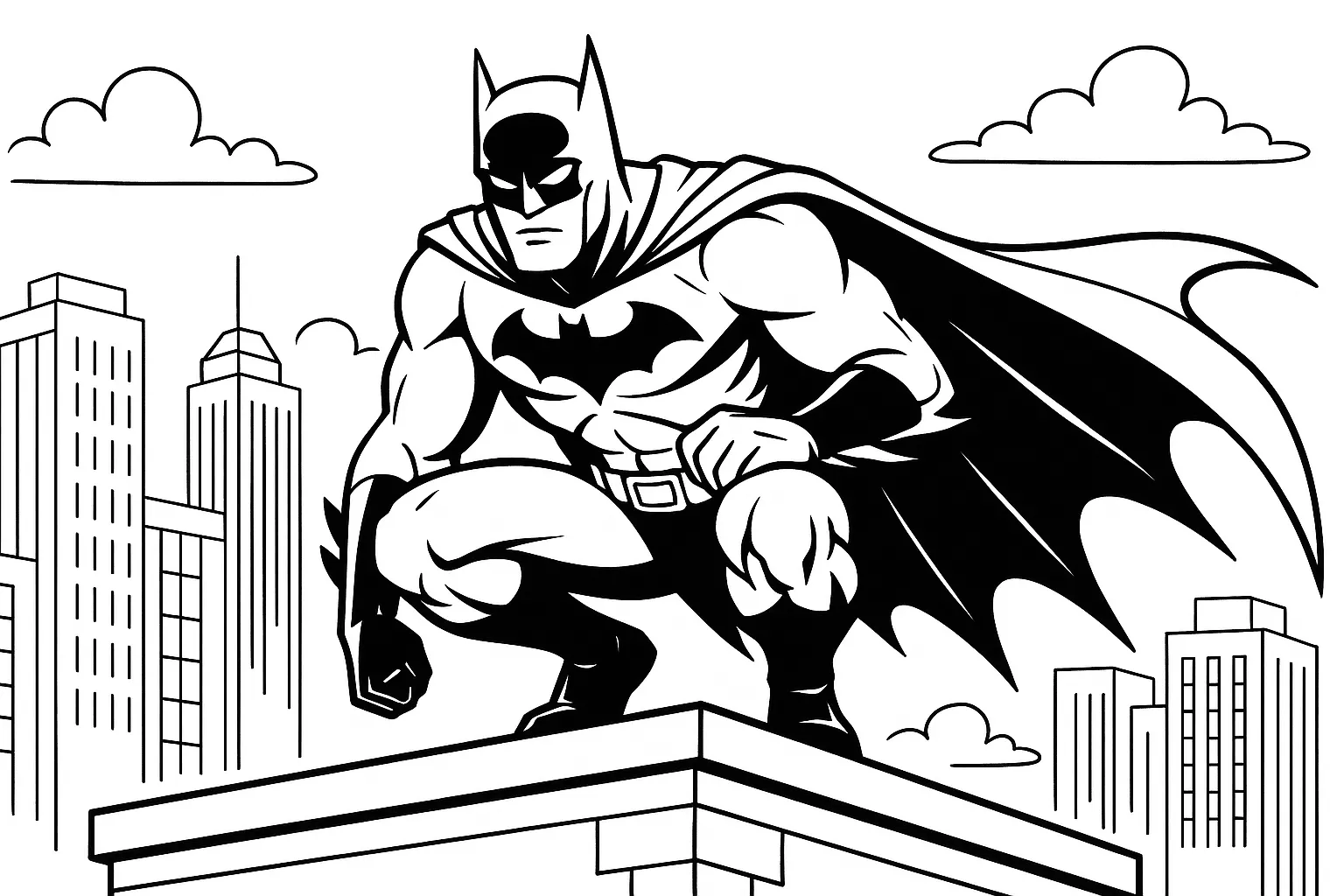 Havalı Batman boyama sayfası