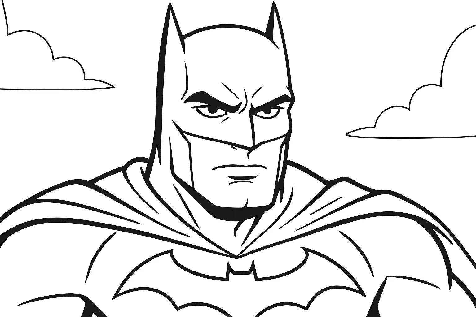Süper Kahraman Batman boyama sayfası