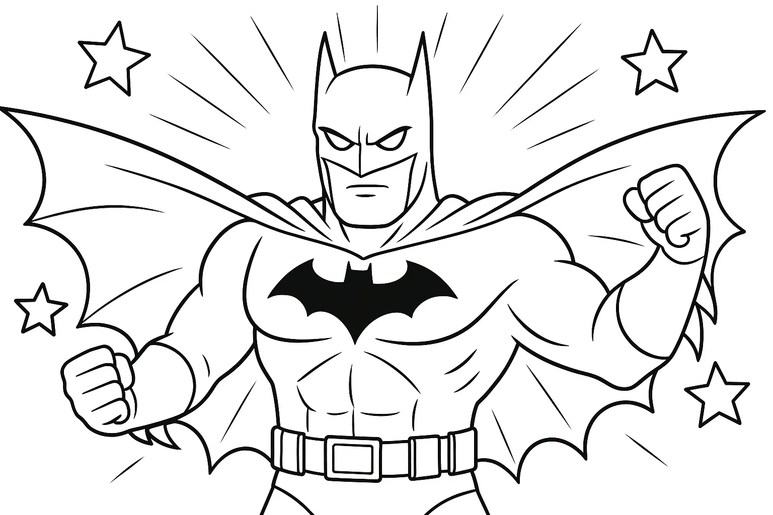 Batman Güç Gösterisi boyama sayfası