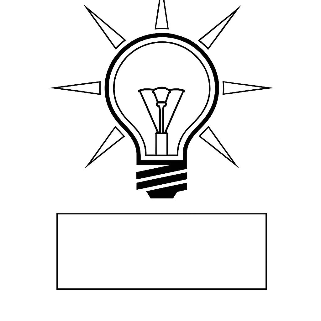 Ak Parti İsim Kartlı Logo boyama sayfası