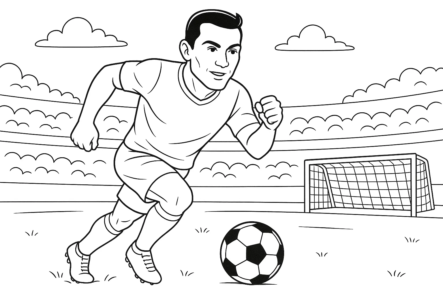 CR7 Futbol Maçı boyama sayfası