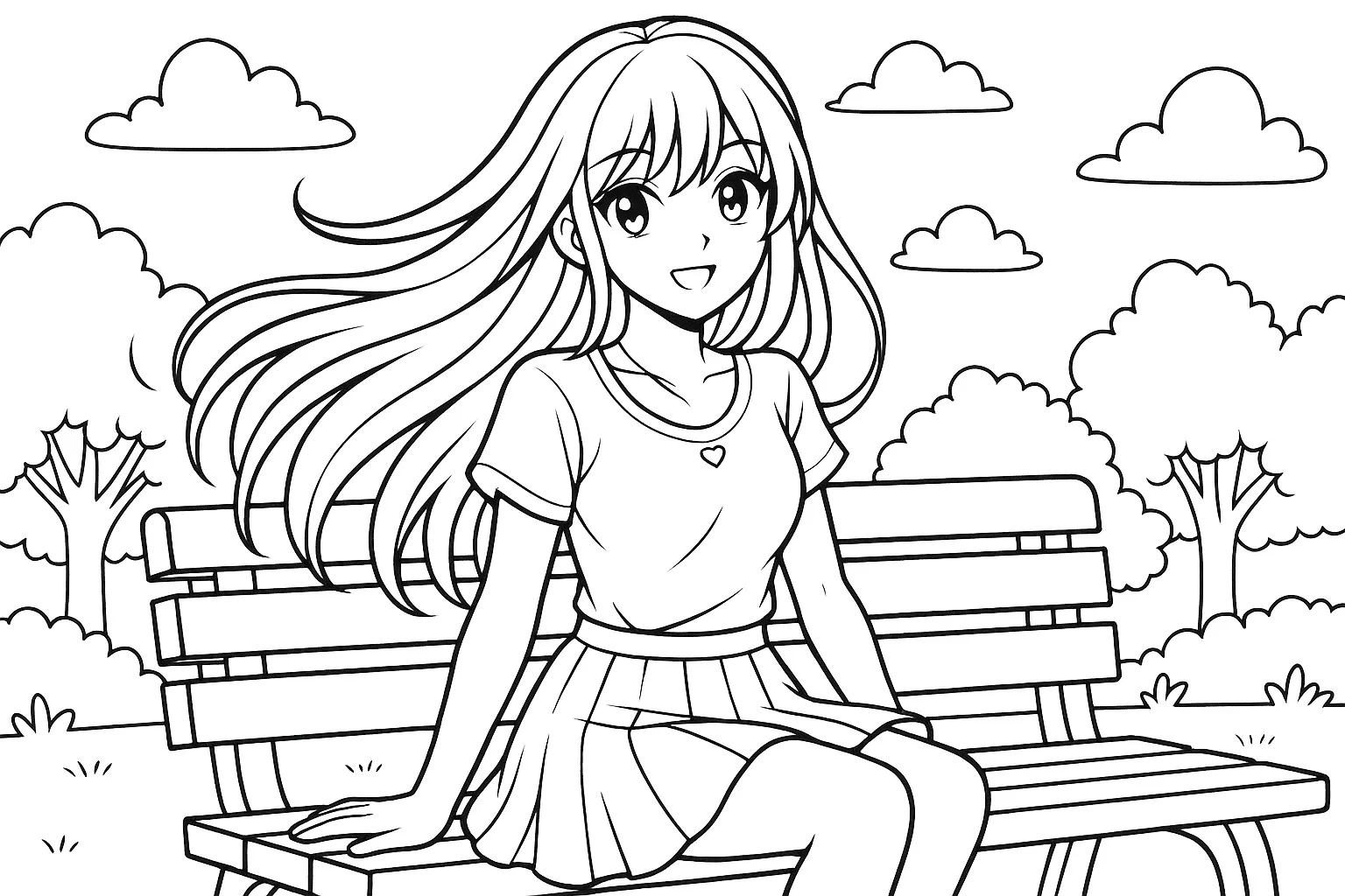 Anime Barbie boyama sayfası
