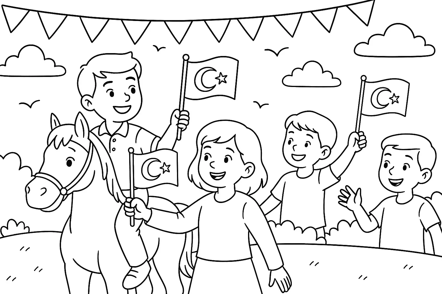 29 Ekim Etkinlikleri boyama sayfası