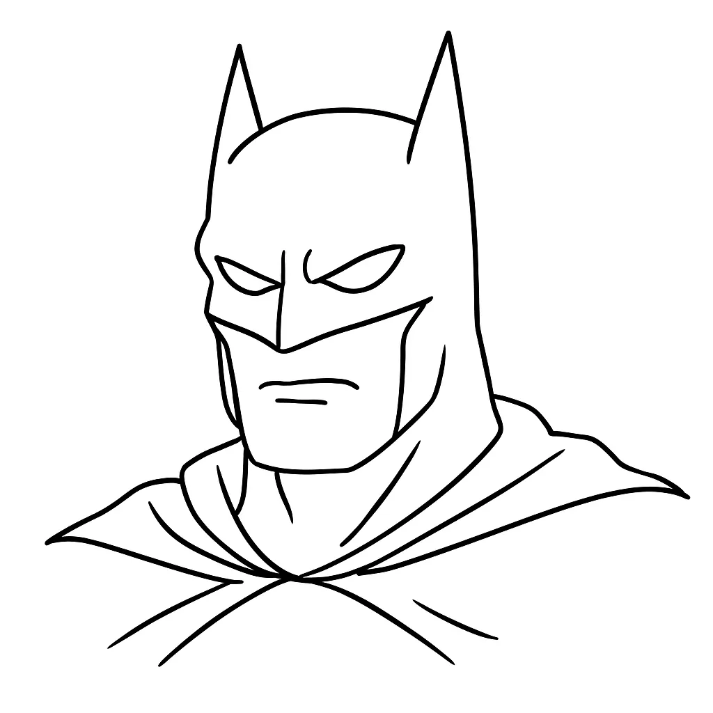Batman Yüz Maskesi boyama sayfası