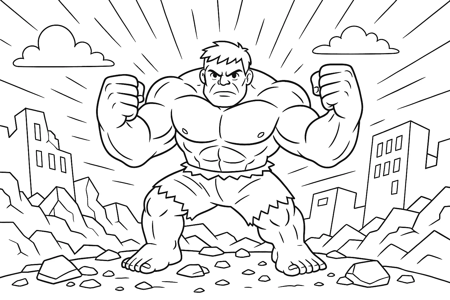 Yeşil Dev Hulk Çok Güçlü boyama sayfası