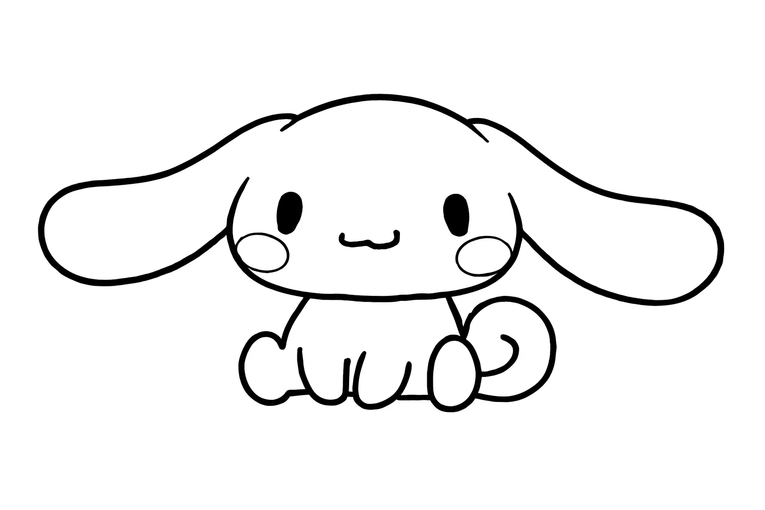 Cinnamoroll Karakteri boyama sayfası