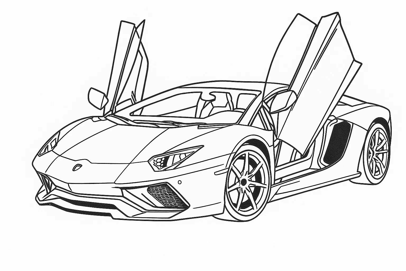 Lamborghini Aventador boyama sayfası