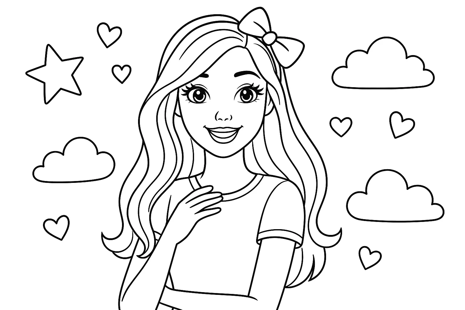 Barbie ile Tatlı Anlar boyama sayfası